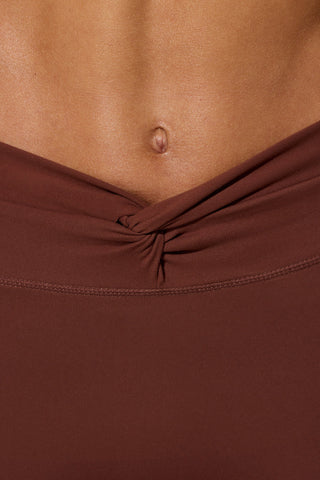 Full Length Leggings with Pockets in Brown