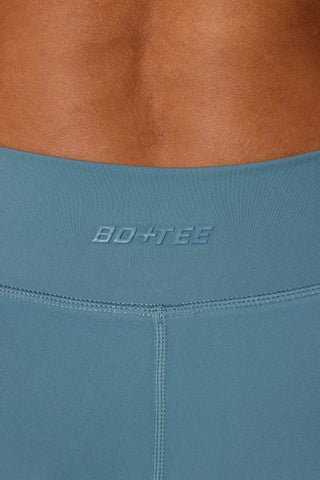 Full Length Leggings with Pockets in Stone Blue