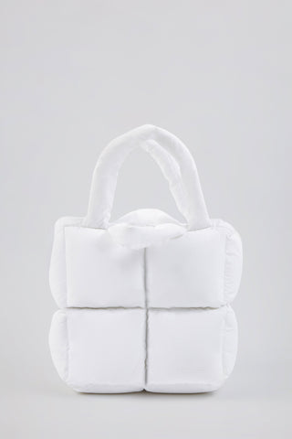 Quilted Puffer Bag in White