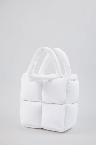 Quilted Puffer Bag in White