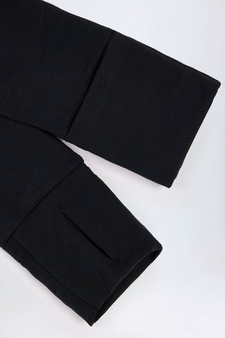 Soft Active Hooded Mid-Layer Jacket in Black