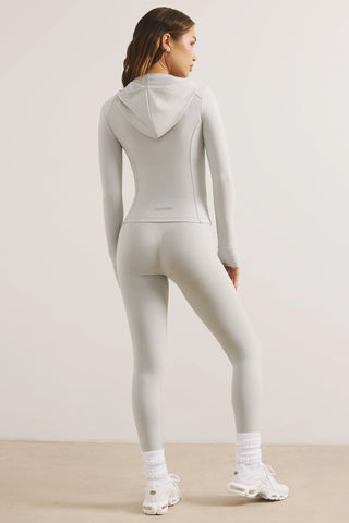 Soft Active Hooded Mid-Layer Jacket in Grey