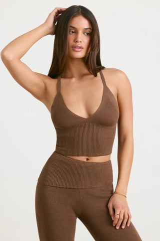 Chunky Knit Tank Top in Coco