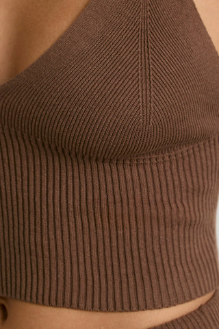 Chunky Knit Tank Top in Coco