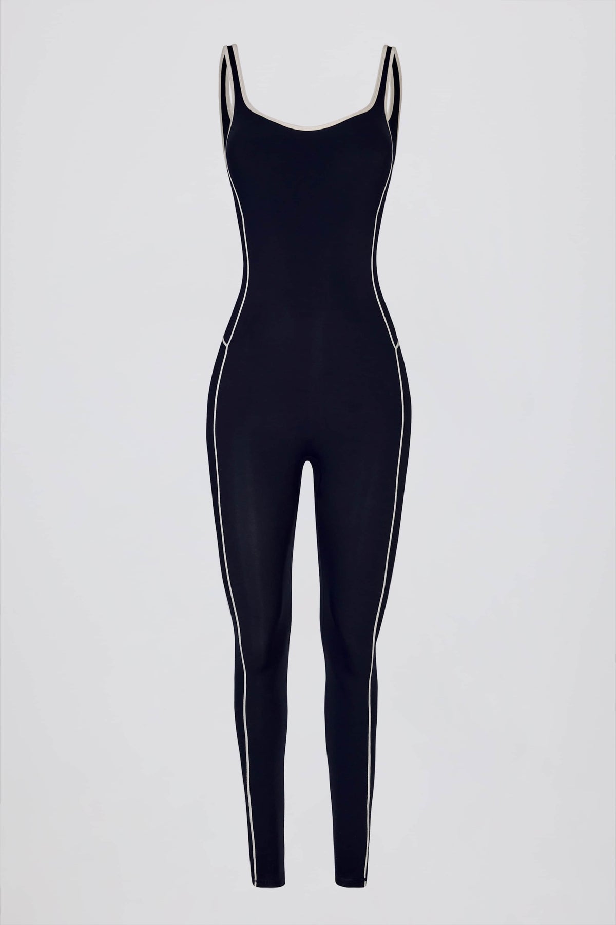 Soft Active Backless Contrast Jumpsuit in Classic Navy