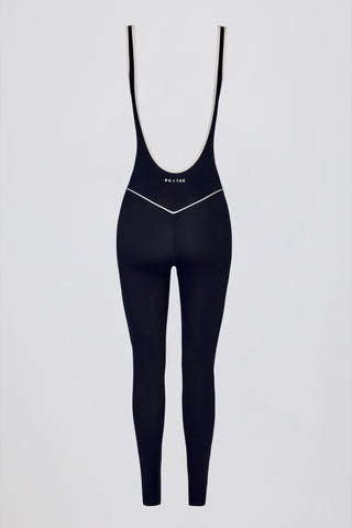 Soft Active Backless Contrast Jumpsuit in Classic Navy