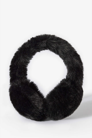 Faux-Fur Earmuffs in Black