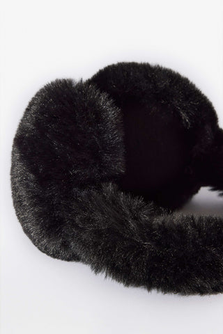 Faux-Fur Earmuffs in Black