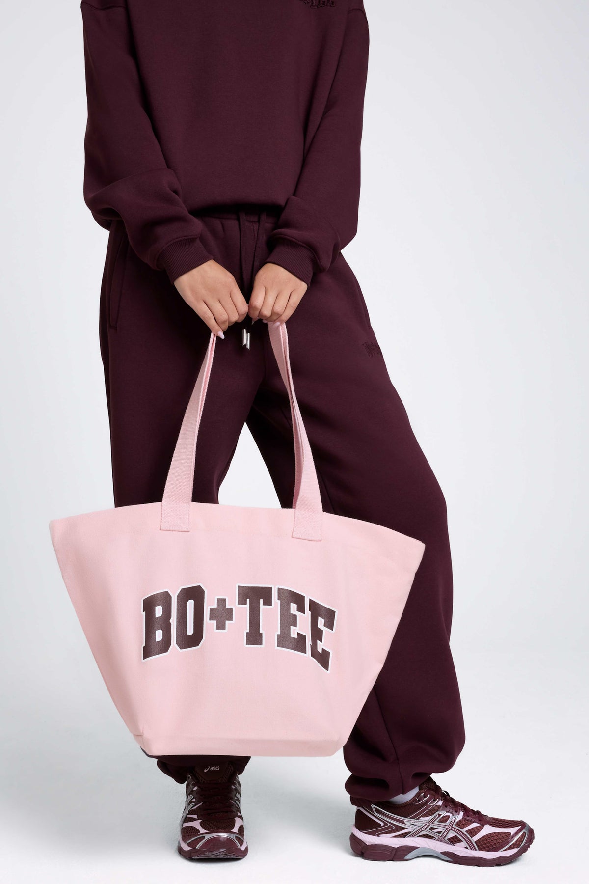 Oversized Tote Bag in Powder Pink