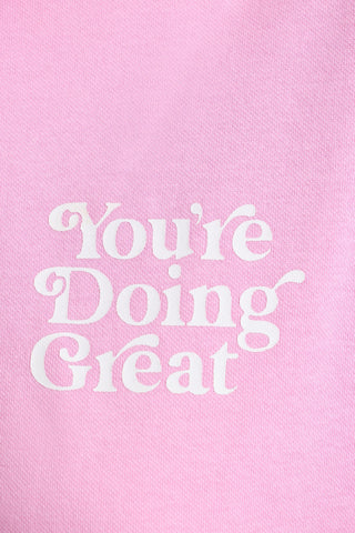 Soft Cotton Jersey Oversized Hoodie in Bubblegum Pink