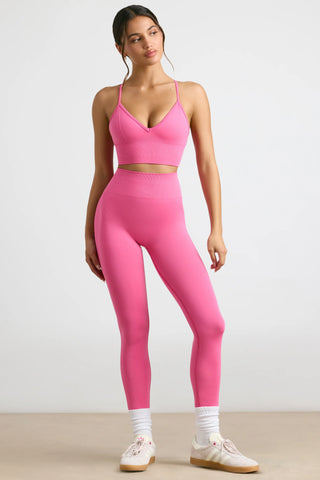 Define Luxe High-Waist Leggings in Hot Pink