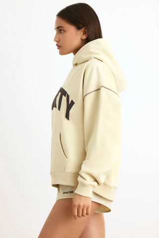 Heavyweight Fleece Oversized Hoodie in Bone