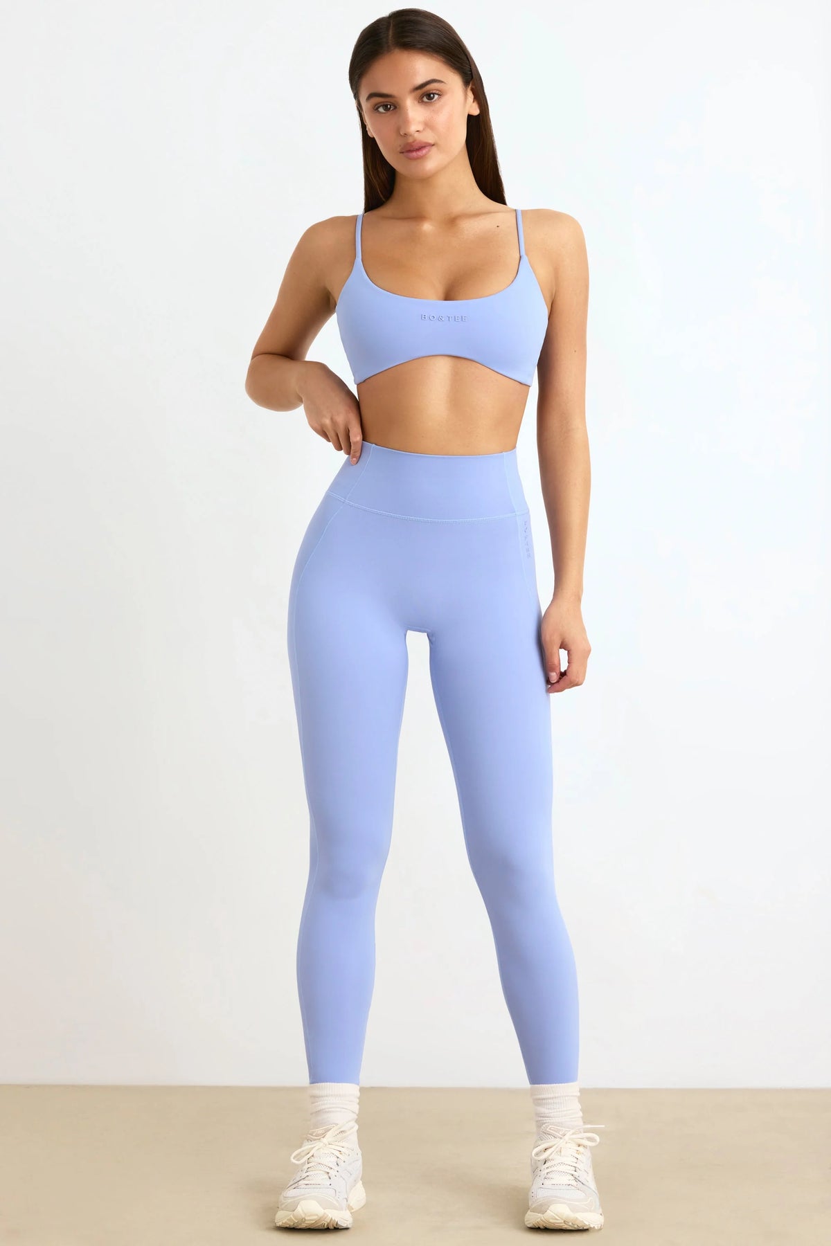 Soft Active High-Waist Leggings in Lavender Blue