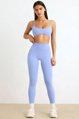 Soft Active High-Waist Leggings in Lavender Blue