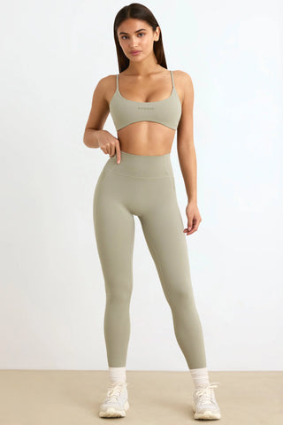 Soft Active High-Waist Leggings in Mineral