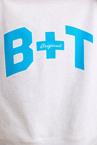 Oversized Crew Neck Sweatshirt in Grey Marl