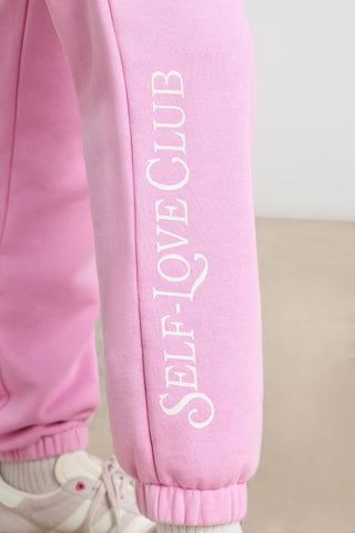 Brushed Jersey Oversized Joggers in Bubblegum Pink