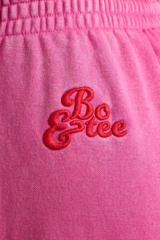 Brushed Jersey Oversized Joggers in Hot Pink