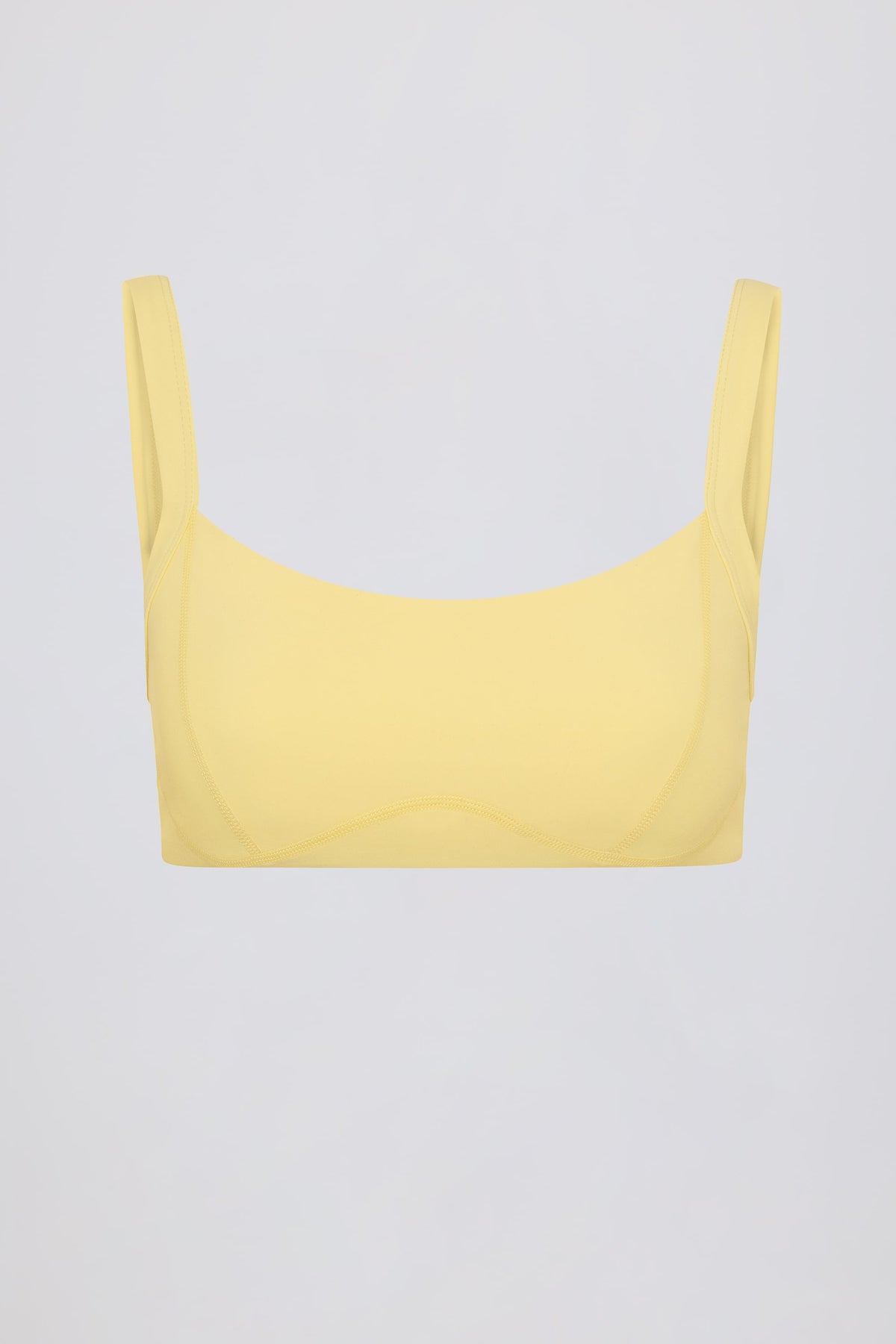 Soft Active Seam-Detail Sports Bra in Lemon