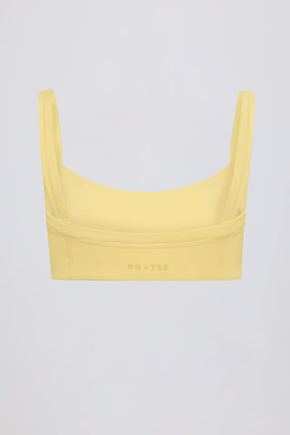 Soft Active Seam-Detail Sports Bra in Lemon