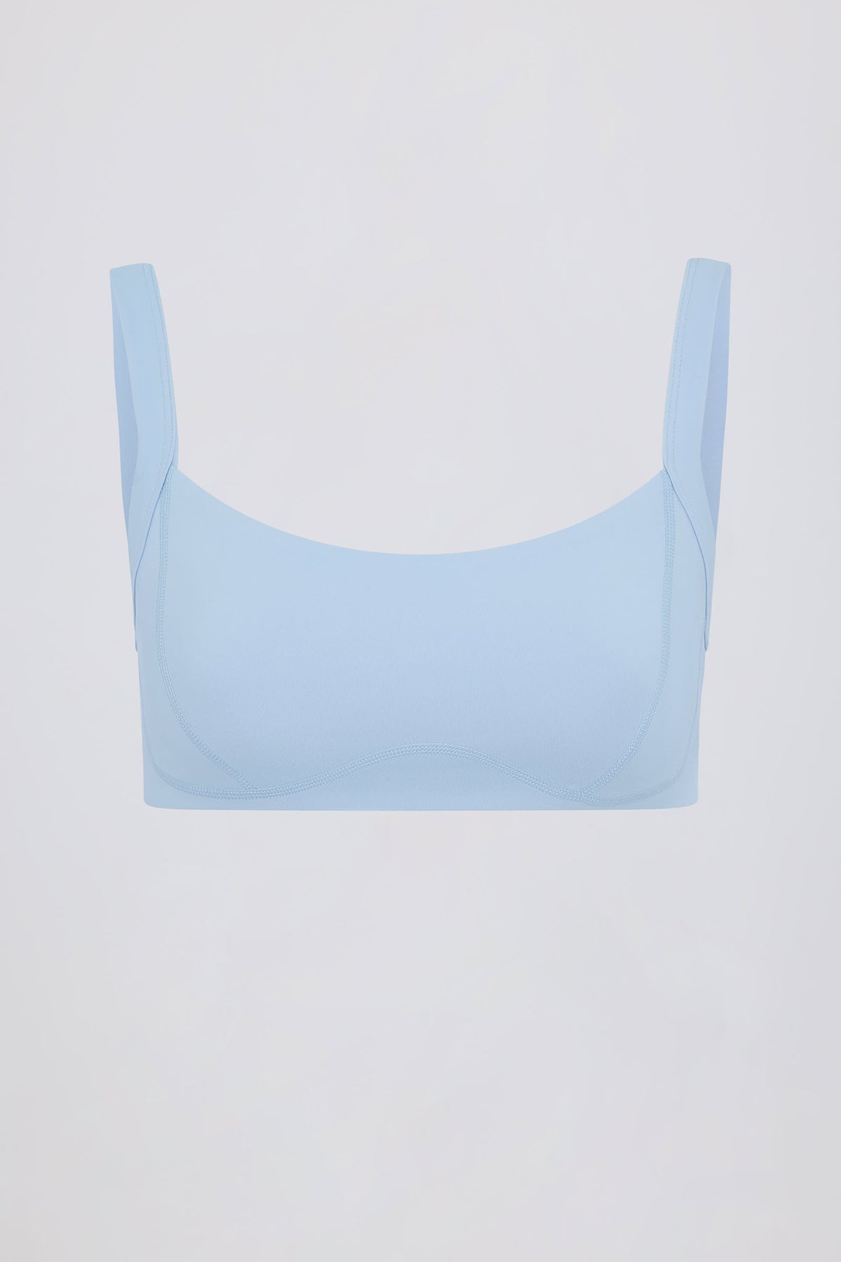 Soft Active Seam-Detail Sports Bra in Sky