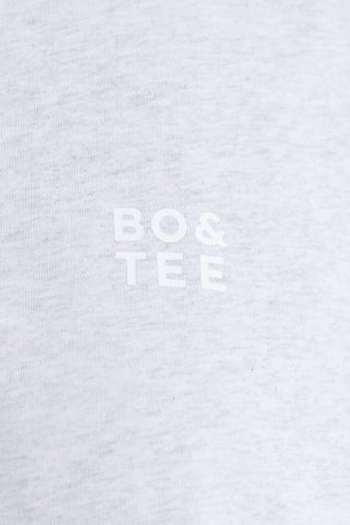 Soft Cotton Jersey Oversized T-Shirt in Grey Marl