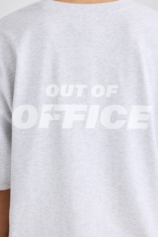 Soft Cotton Jersey Oversized T-Shirt in Grey Marl