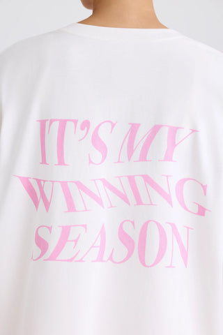 Soft Cotton Jersey Oversized T-Shirt in White