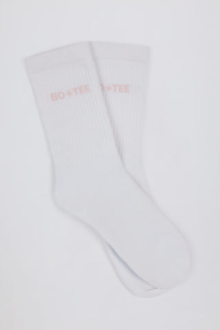 Ribbed Crew Sock Bundle in Pink/Navy/Burgundy