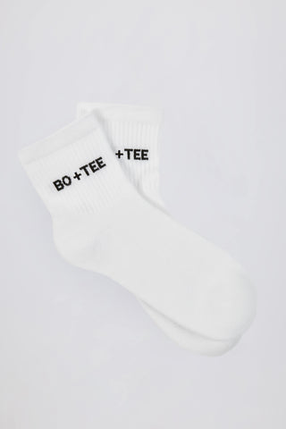 Ribbed Crew Sock Bundle in White