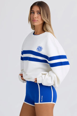 Soft Loopback Jersey Oversized Sweatshirt in White