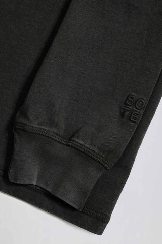 Acid Wash Long-Sleeve Oversized T-Shirt in Ash