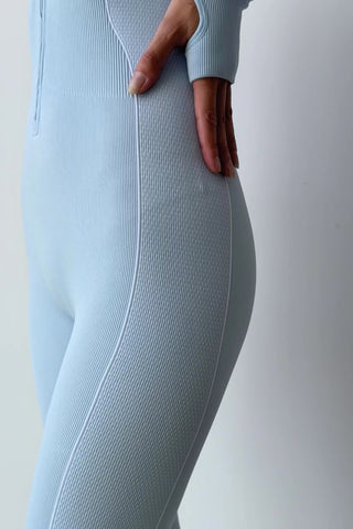 Super Sculpt Seamless Base Layer Jumpsuit in Ice Blue