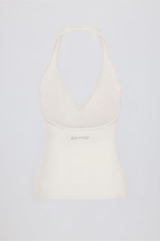 Define Luxe Halterneck Tank Top in White