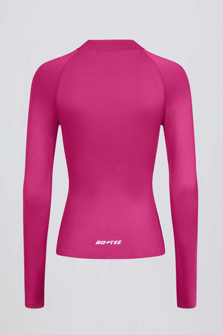 Define Luxe Zip-Up Jacket in Berry