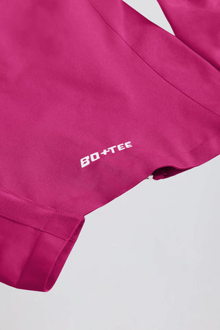 Define Luxe Zip-Up Jacket in Berry