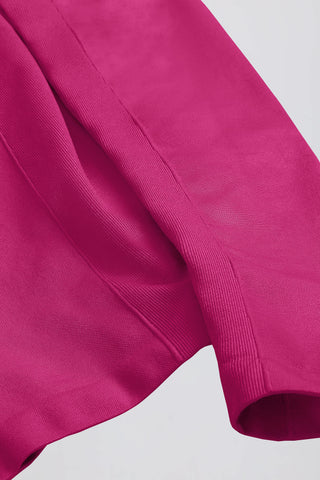 Define Luxe Zip-Up Jacket in Berry