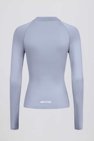 Define Luxe Zip-Up Jacket in Blue Grey