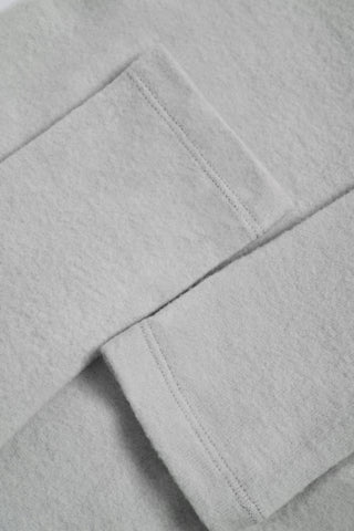 Brushed Jersey Wrap Crop Top in Fog Grey