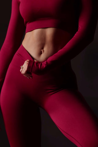 Super Sculpt Seamless Leggings in Burgundy