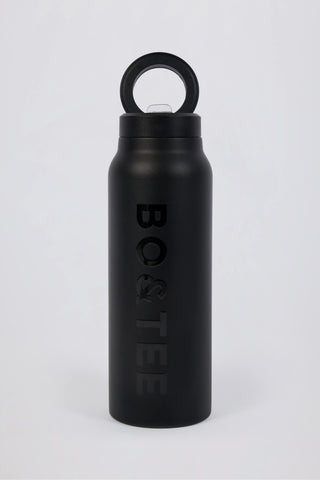 Magnetic Thermos-Insulated Stainless Steel Water Bottle in Black