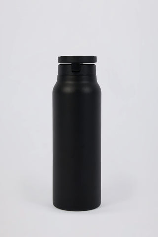 Magnetic Thermos-Insulated Stainless Steel Water Bottle in Black