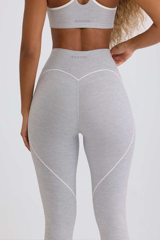Soft Active Mid-Rise Leggings in Grey Marl