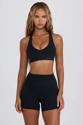 Soft Active Mini Shorts in Black