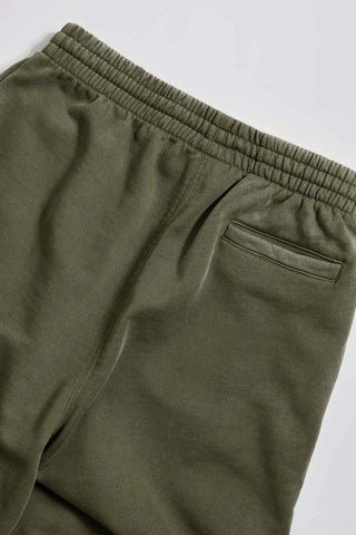 Soft Cotton Mid-Rise Wide-Leg Joggers in Light Green