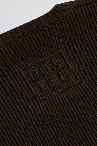 Ribbed-Knit Cropped Shrug in Pecan