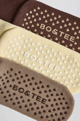 Pilates Sock Bundle in Mocha Multi