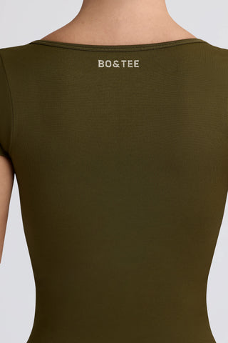 Super Sculpt Seamless T-Shirt in Dark Green