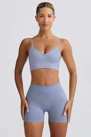 Define Luxe Mini Shorts in Blue Grey