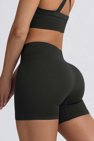 Super Sculpt Seamless Mini Shorts in Ash